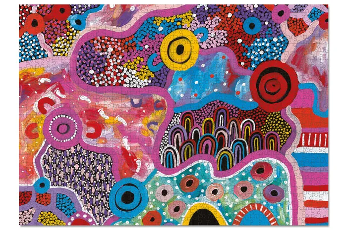 1000 Piece Aboriginal Puzzle - Budgubulla by Mulganai First Nations Resources