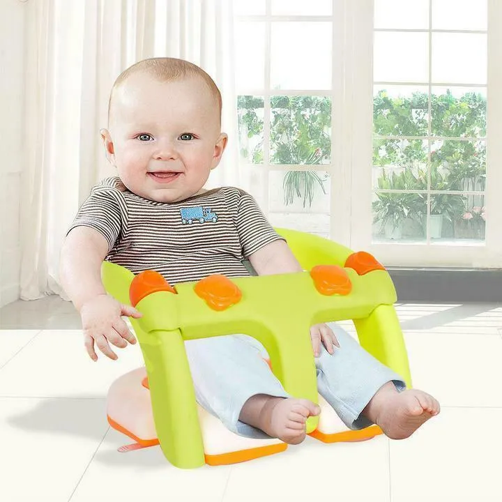 2 in 1 Baby Bath Tub Training Dinning Booster Chair Seat Safety Feeding