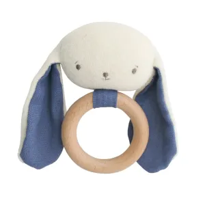 Alimrose Baby Bunny Rattle Chambray