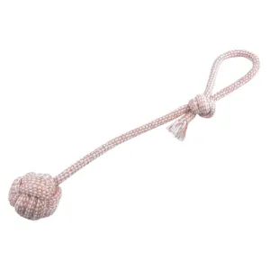 AllPetSolutions Natural Hemp Ball on a Rope Dog Toy