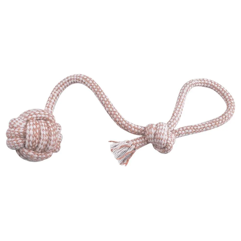 AllPetSolutions Natural Hemp Ball on a Rope Dog Toy