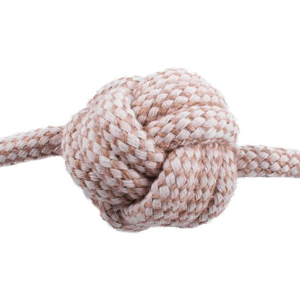 AllPetSolutions Natural Hemp Rope Dog Ball Toy