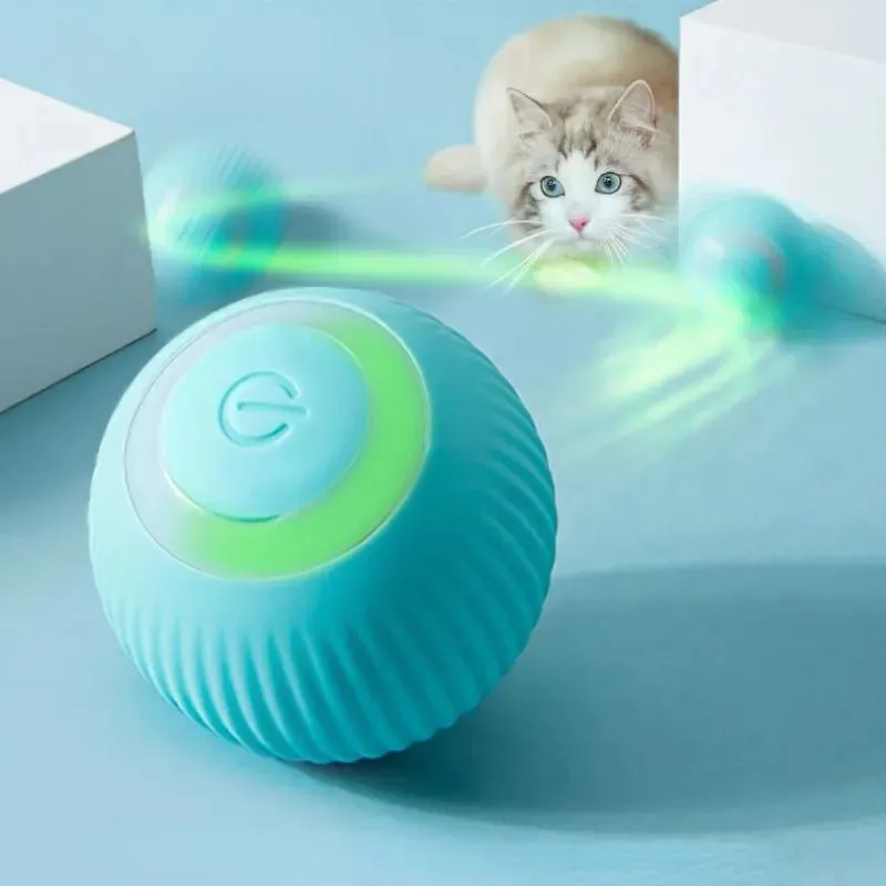 Anniepaw Pet Automatic Rolling Cat Toy Training Self-propelled Kitten Toy Indoor Interactive Play Electric Smart Cat Ball Toy Supplies