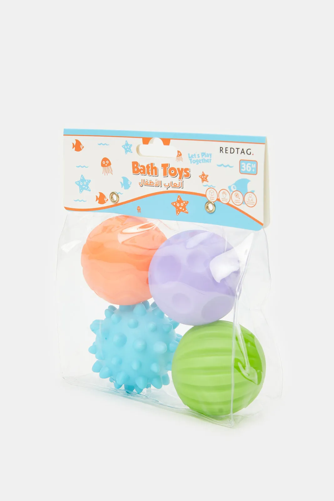 Assorted Bath Time Soft Ball Set (Pack of 4)