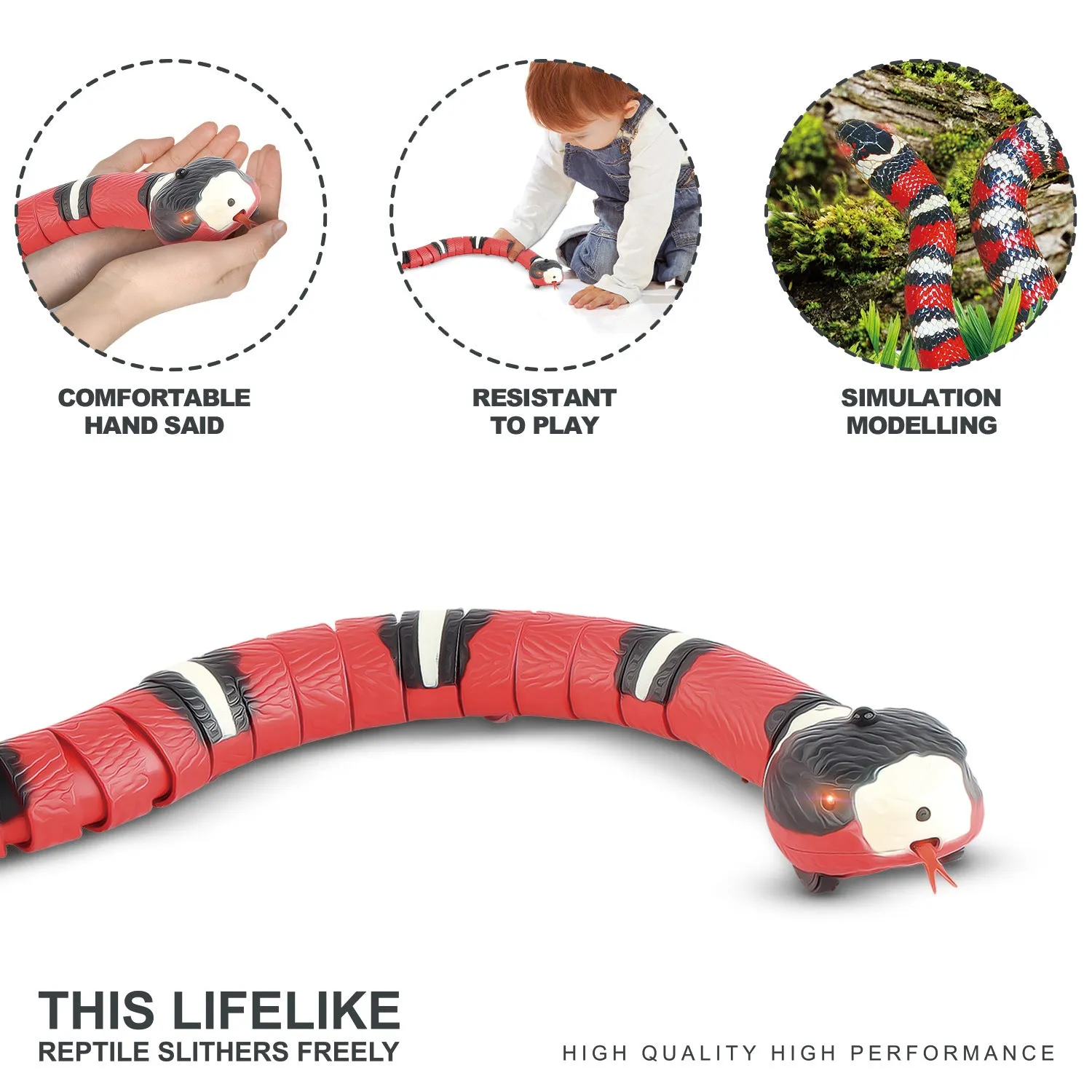 Automatic Smart Sensing Snake Pet Toy