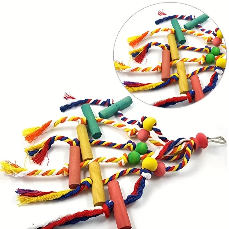 BiteResistant Cotton Rope Bird Toy for Playful Parrots