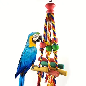 BiteResistant Cotton Rope Bird Toy for Playful Parrots