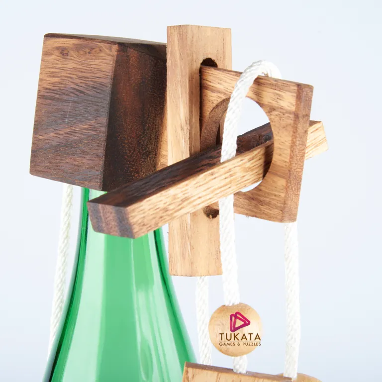 Brainteaser wine bottle mystery lock puzzle- open the lock before you can have a drink! Great party gift