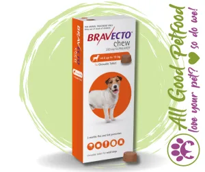 Bravecto Chewable Tablets 250mg - Small Dog - 4.5kg - 10kg