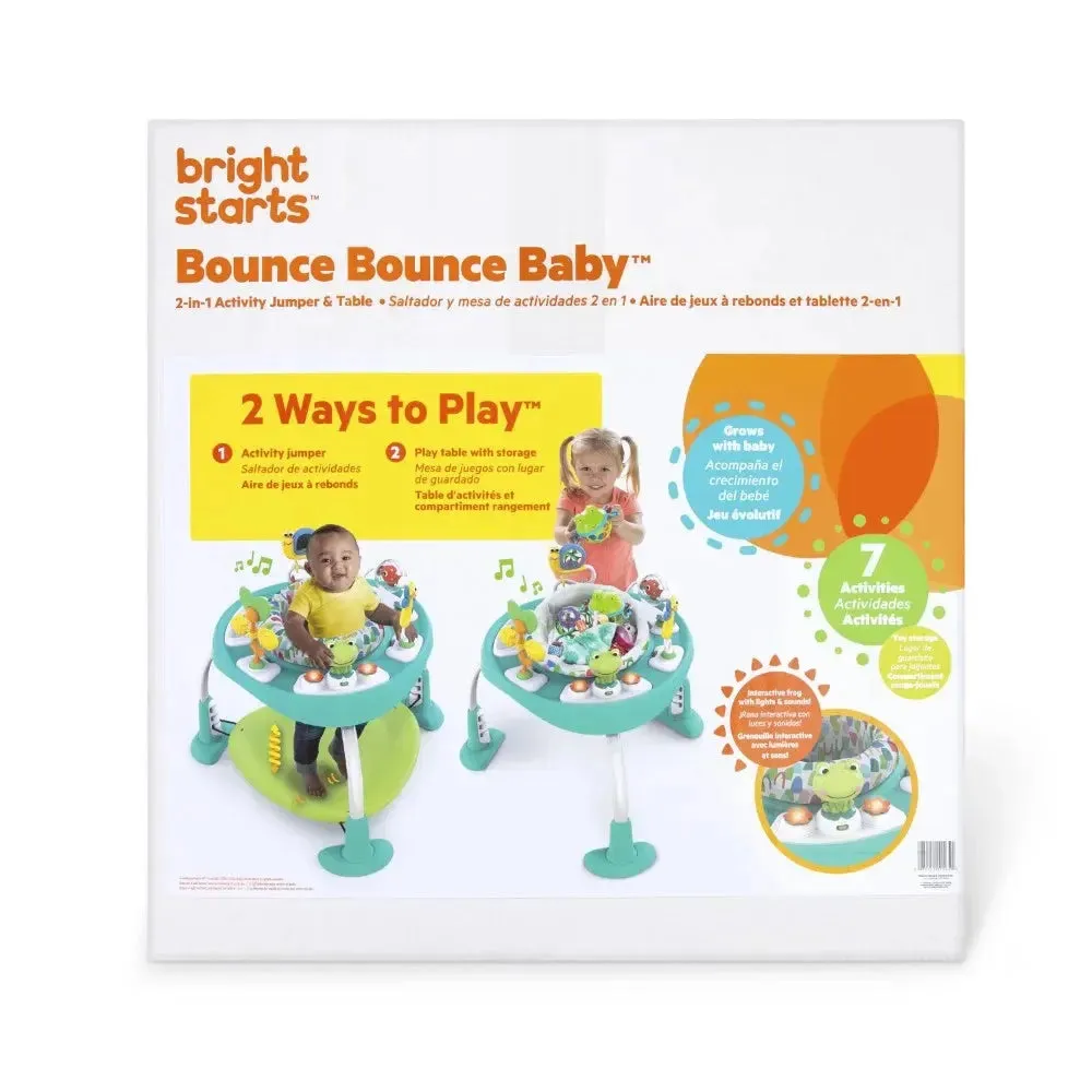 Bright Starts Bounce Bounce Baby 2-in-1 Activity Jumper & Table - Playful Pond