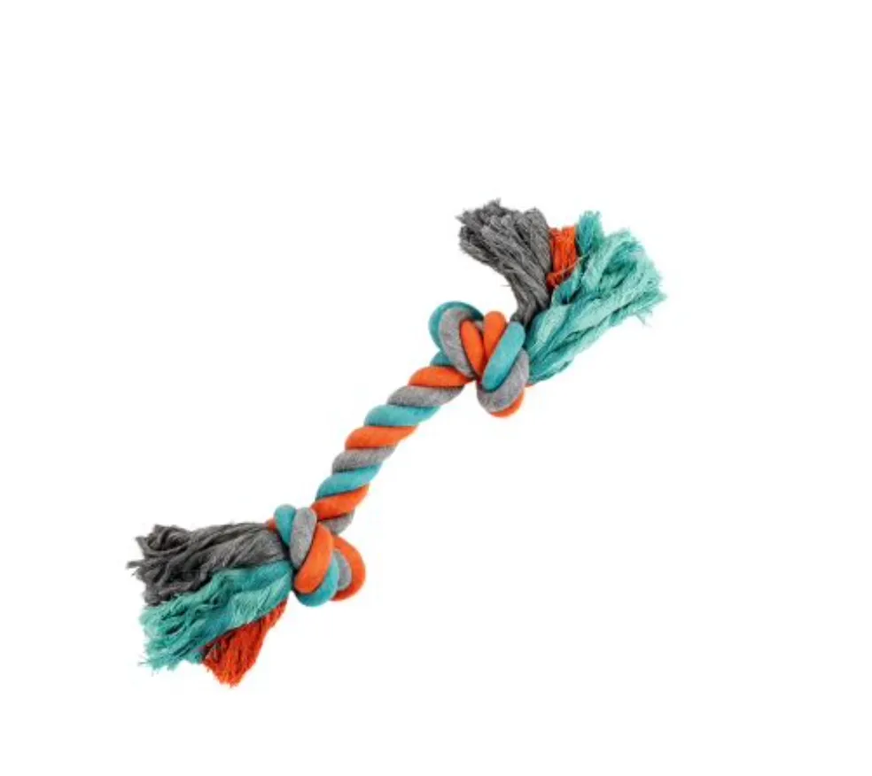 Bud'z Rope With 2 Knots - Orange And Blue Dog Toy (20)