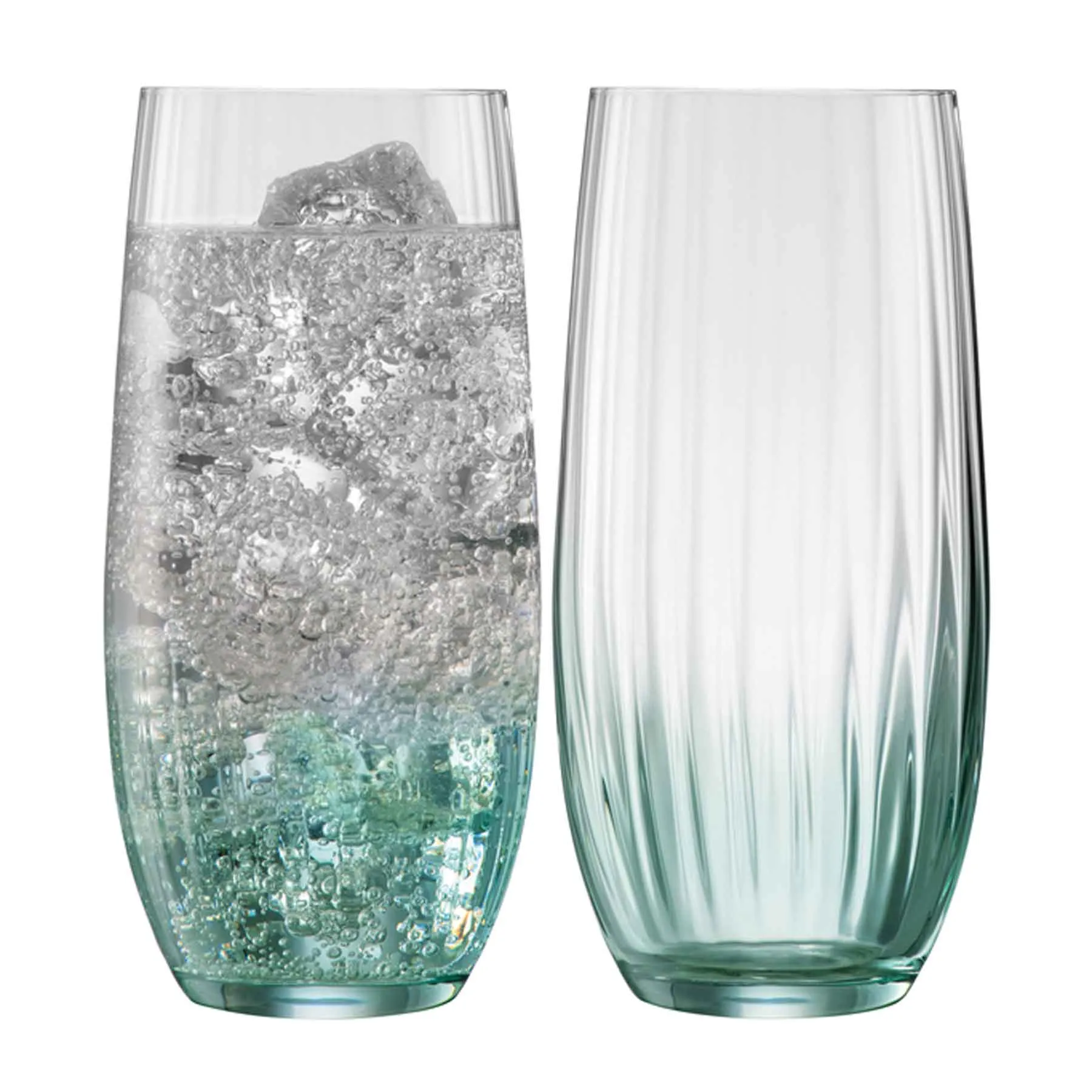 Galway Crystal Erne High Ball Set of 2- Aqua