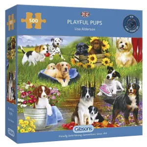 Gibsons Playful Pups 500 Piece Jigsaw