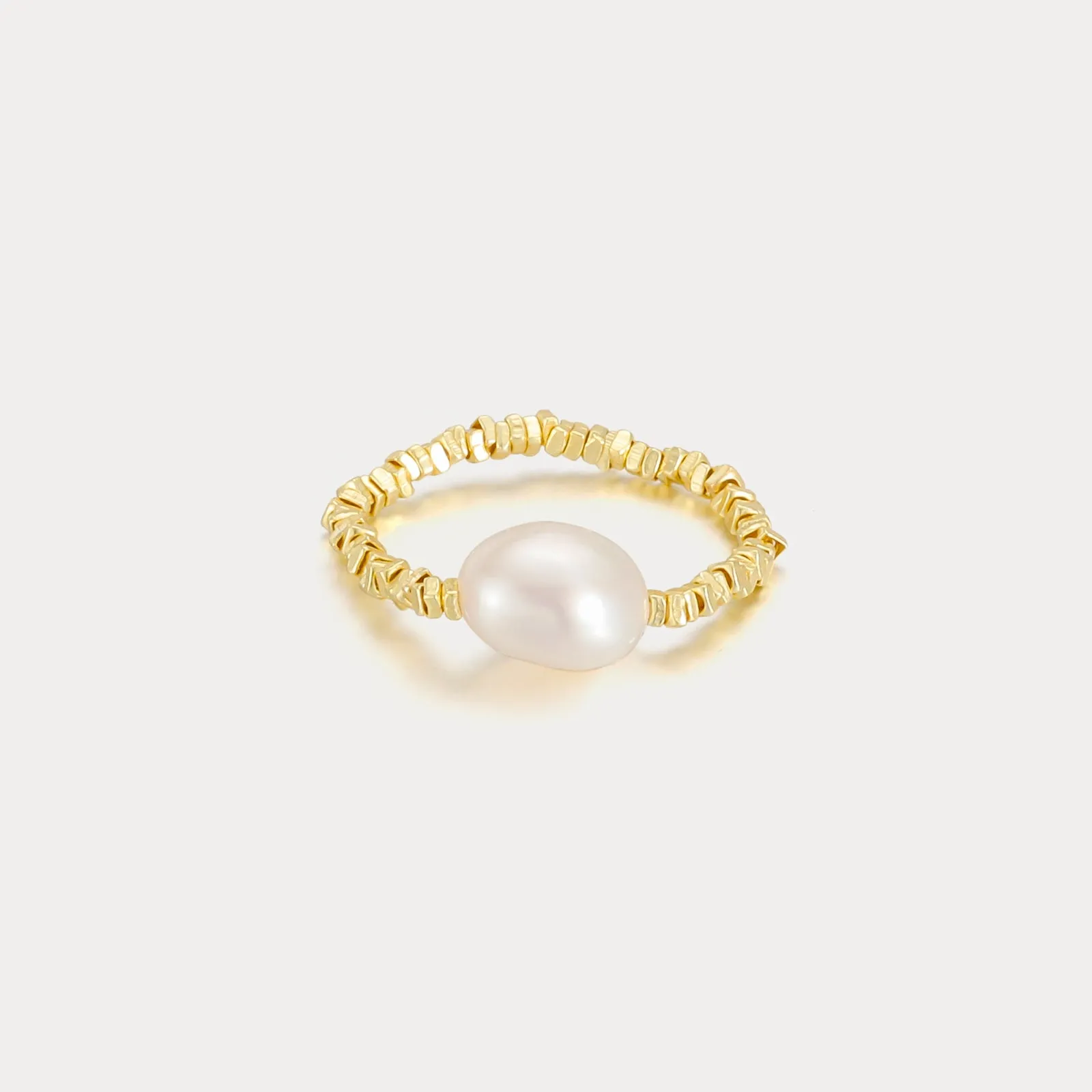 Gold Pearl Ring