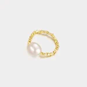 Gold Pearl Ring