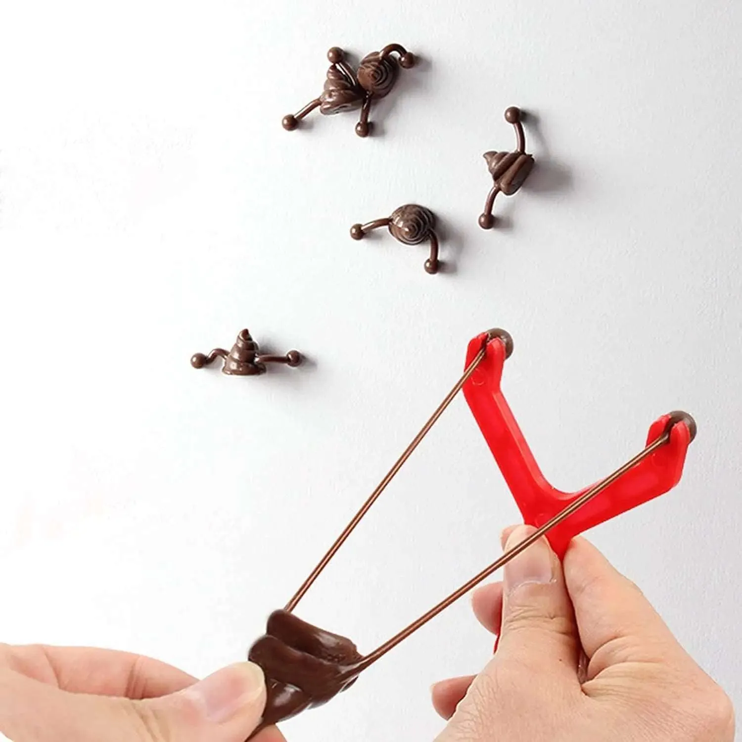 Hilarious 12-Pack Mini Rubber Poop Slingshot Toys for Endless Fun