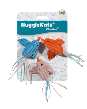 HuggleKats® Chickies Interactive Catnip Cat Toy 3-Pack