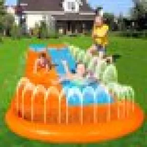 Intera Slip and Slide for Kids Adults Garden Backyard Double Racer Waterslide with Splash Sprinkler ,Summer Water Slides Toys for Outdoor