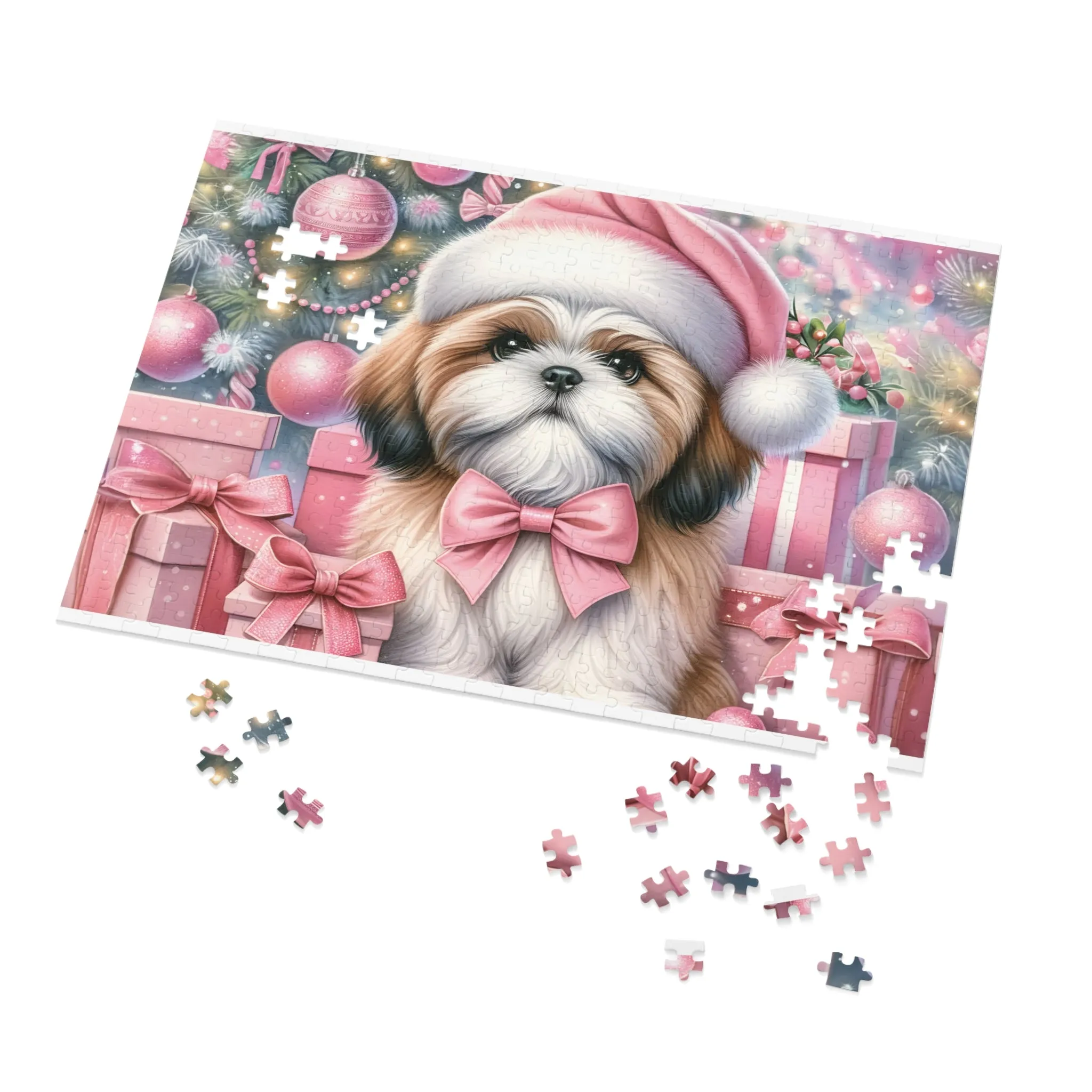 Jigsaw Puzzle, Christmas, Shiatzu, Personalised/Non-Personalised (30, 110, 252, 500,1000-Piece)