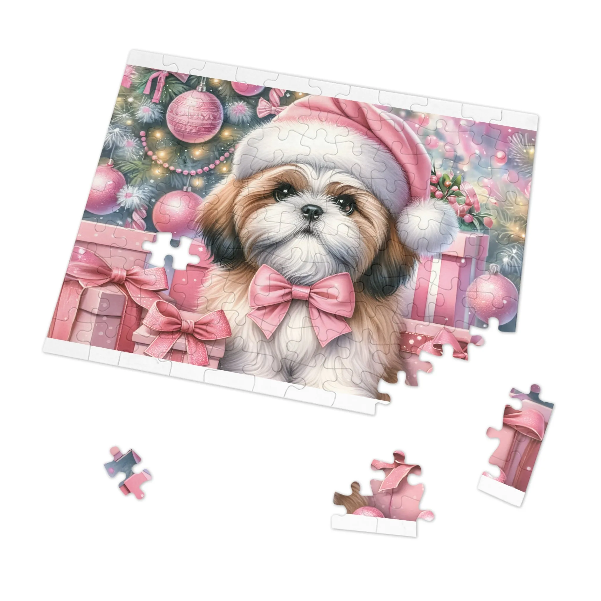 Jigsaw Puzzle, Christmas, Shiatzu, Personalised/Non-Personalised (30, 110, 252, 500,1000-Piece)