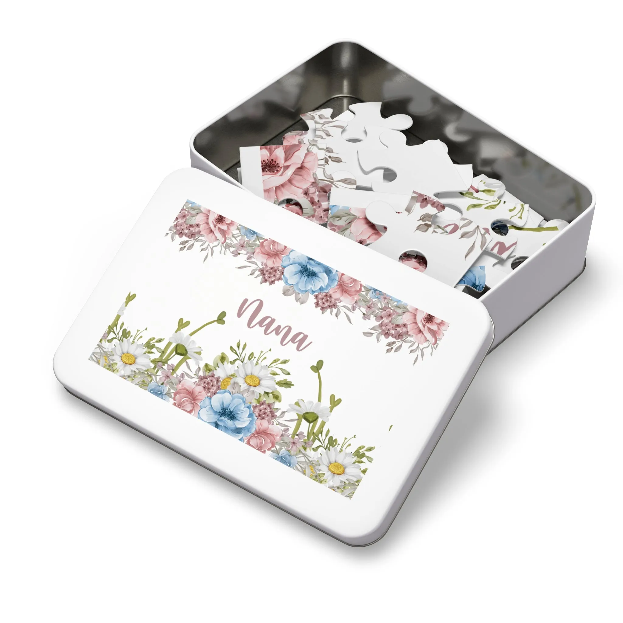 Jigsaw Puzzle, Floral, Nana, Personalised/Non-Personalised (30, 110, 252, 500,1000-Piece)