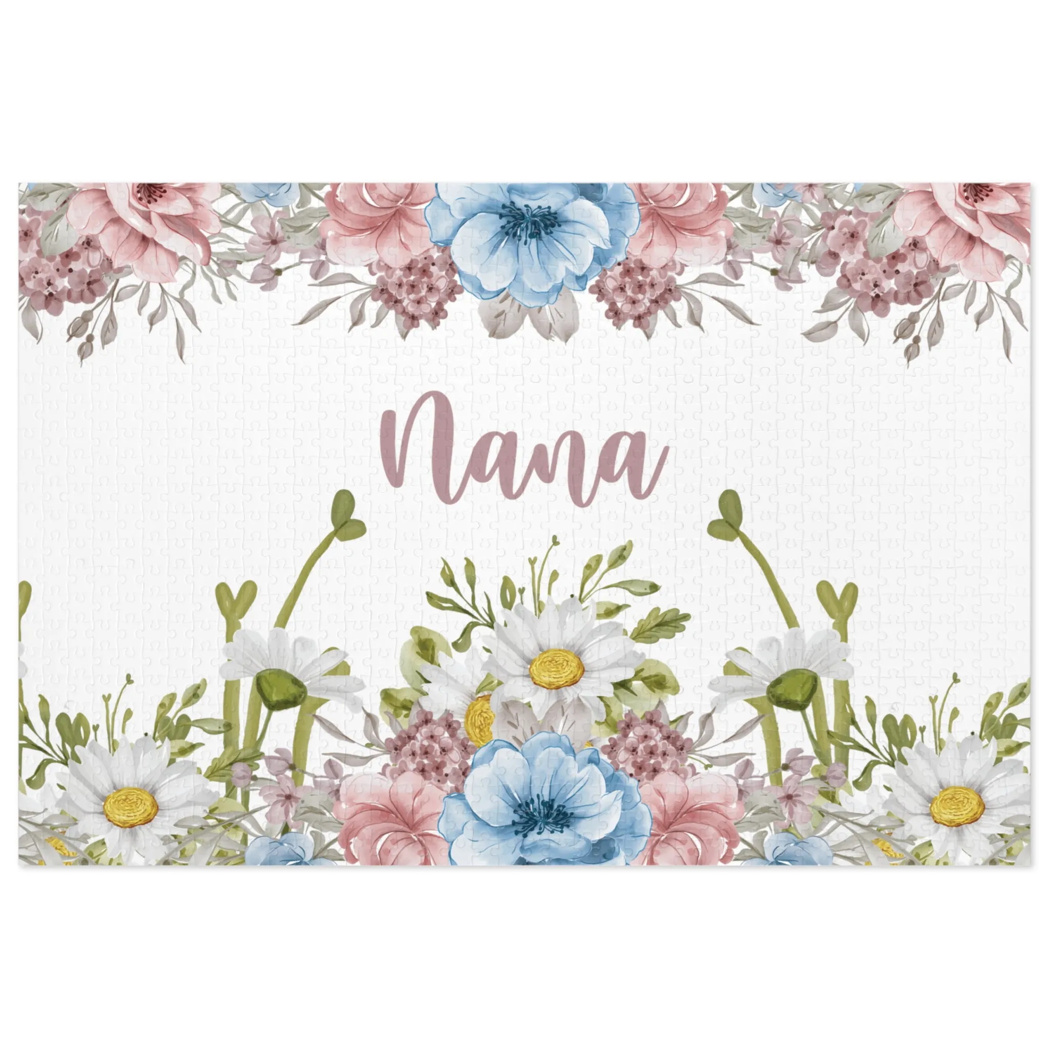 Jigsaw Puzzle, Floral, Nana, Personalised/Non-Personalised (30, 110, 252, 500,1000-Piece)