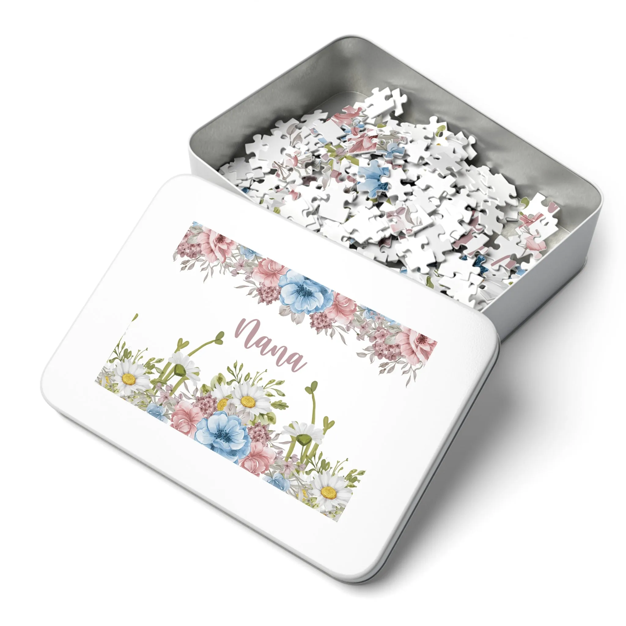 Jigsaw Puzzle, Floral, Nana, Personalised/Non-Personalised (30, 110, 252, 500,1000-Piece)