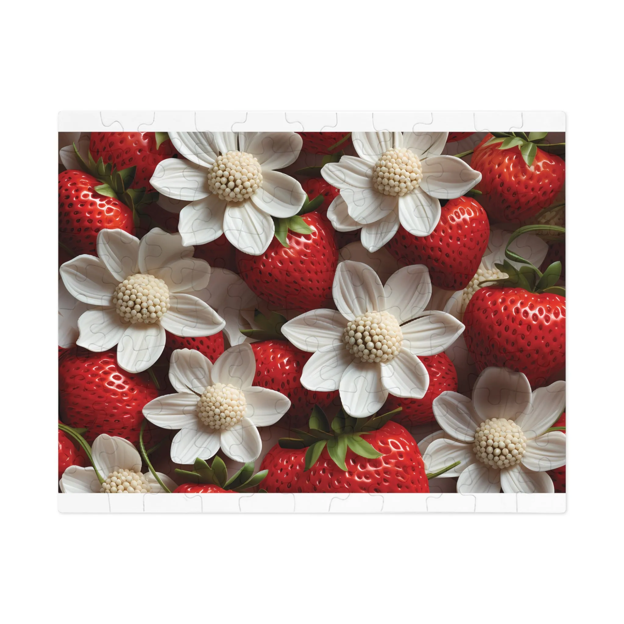 Jigsaw Puzzle, Floral, Strawberries, Personalised/Non-Personalised (30, 110, 252, 500,1000-Piece)