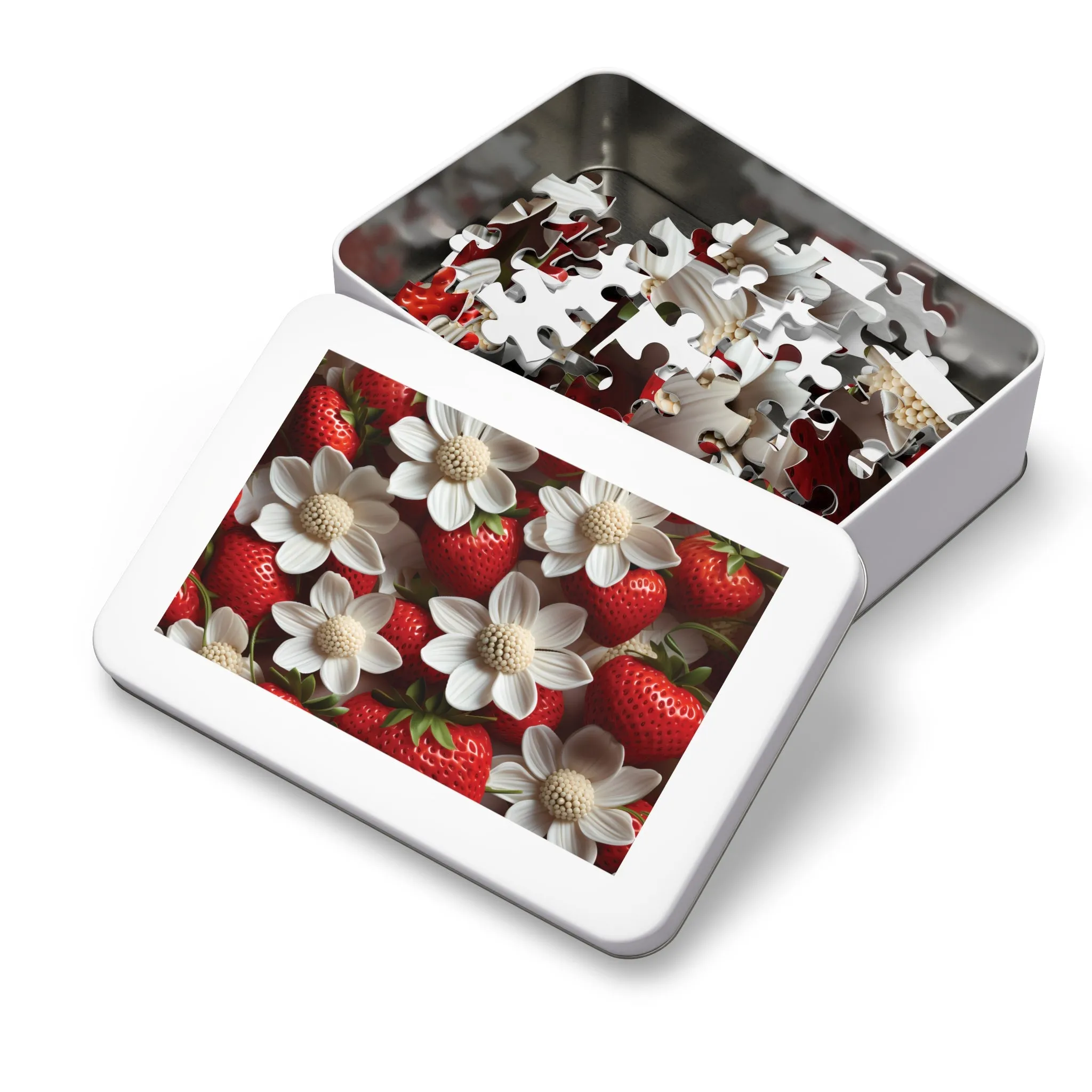 Jigsaw Puzzle, Floral, Strawberries, Personalised/Non-Personalised (30, 110, 252, 500,1000-Piece)