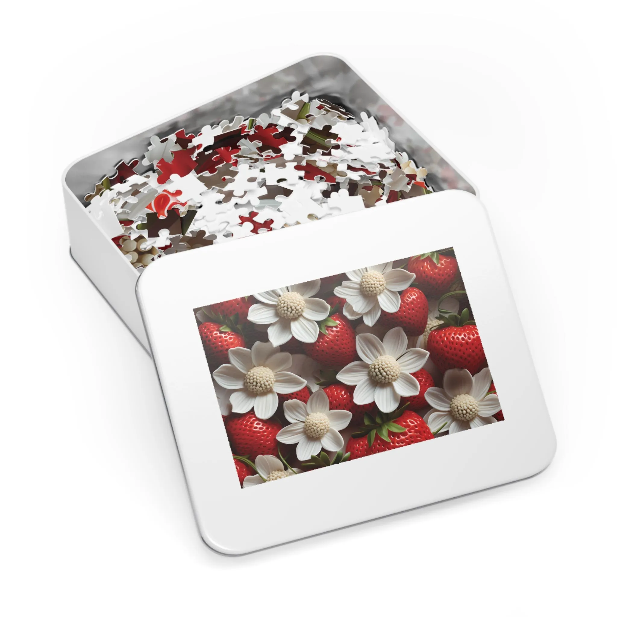 Jigsaw Puzzle, Floral, Strawberries, Personalised/Non-Personalised (30, 110, 252, 500,1000-Piece)