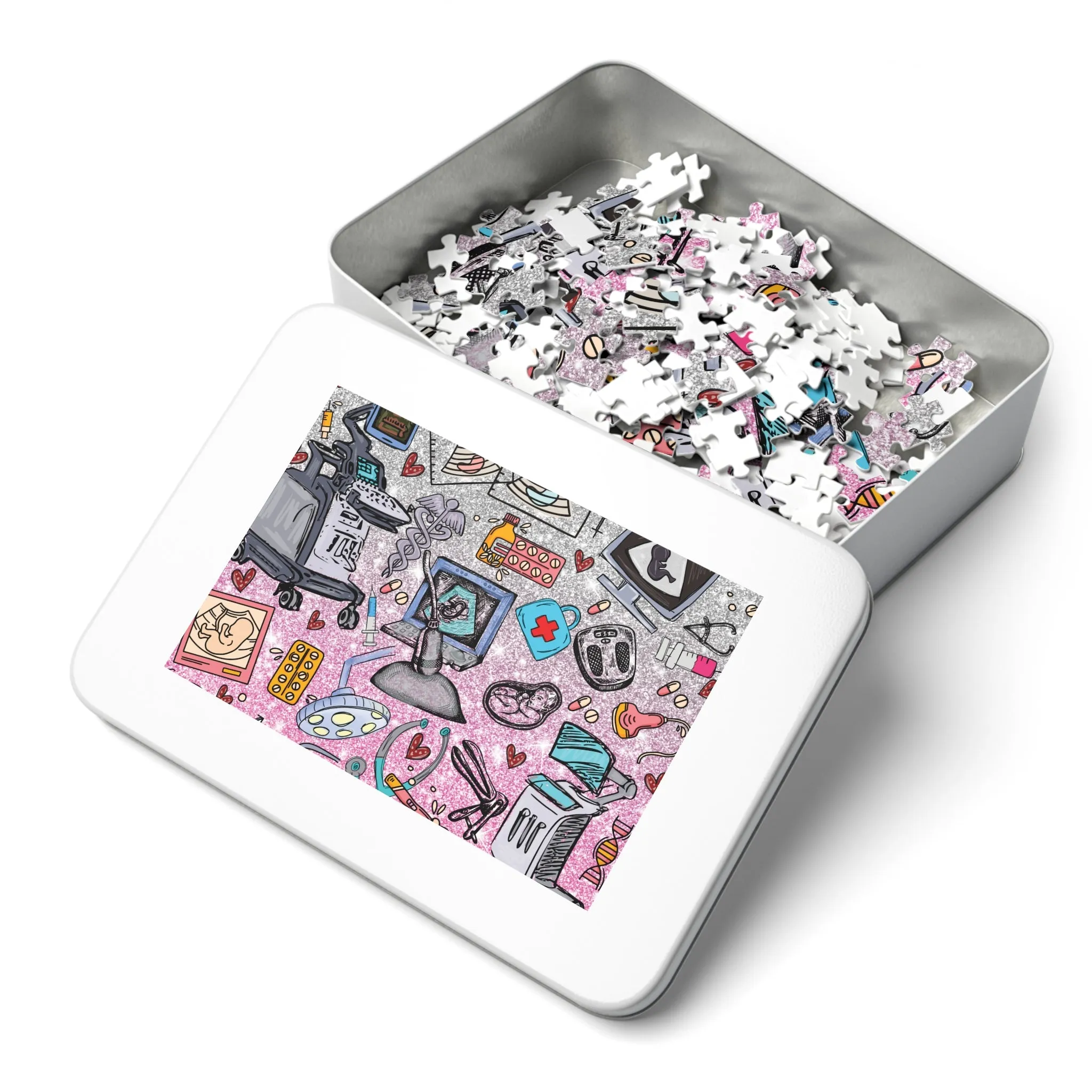 Jigsaw Puzzle, Ultrasound Tech, Personalised/Non-Personalised (30, 110, 252, 500,1000-Piece)