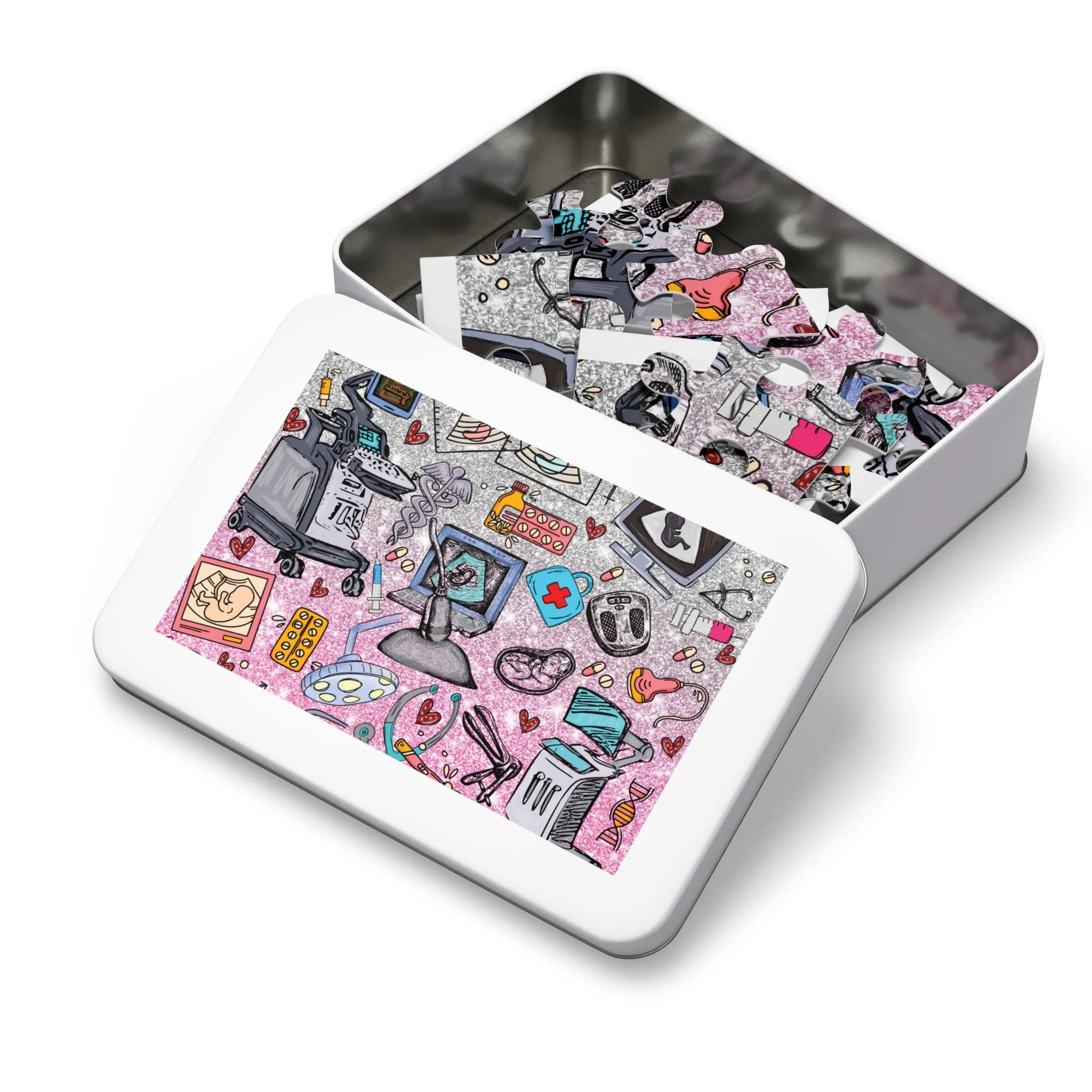 Jigsaw Puzzle, Ultrasound Tech, Personalised/Non-Personalised (30, 110, 252, 500,1000-Piece)