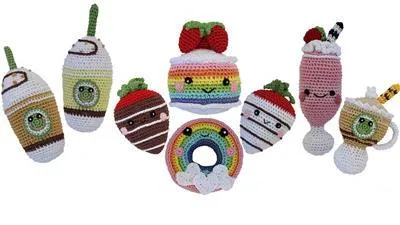 Knit Knacks Sweet Tooth Collection Organic Cotton Small Dog Toy