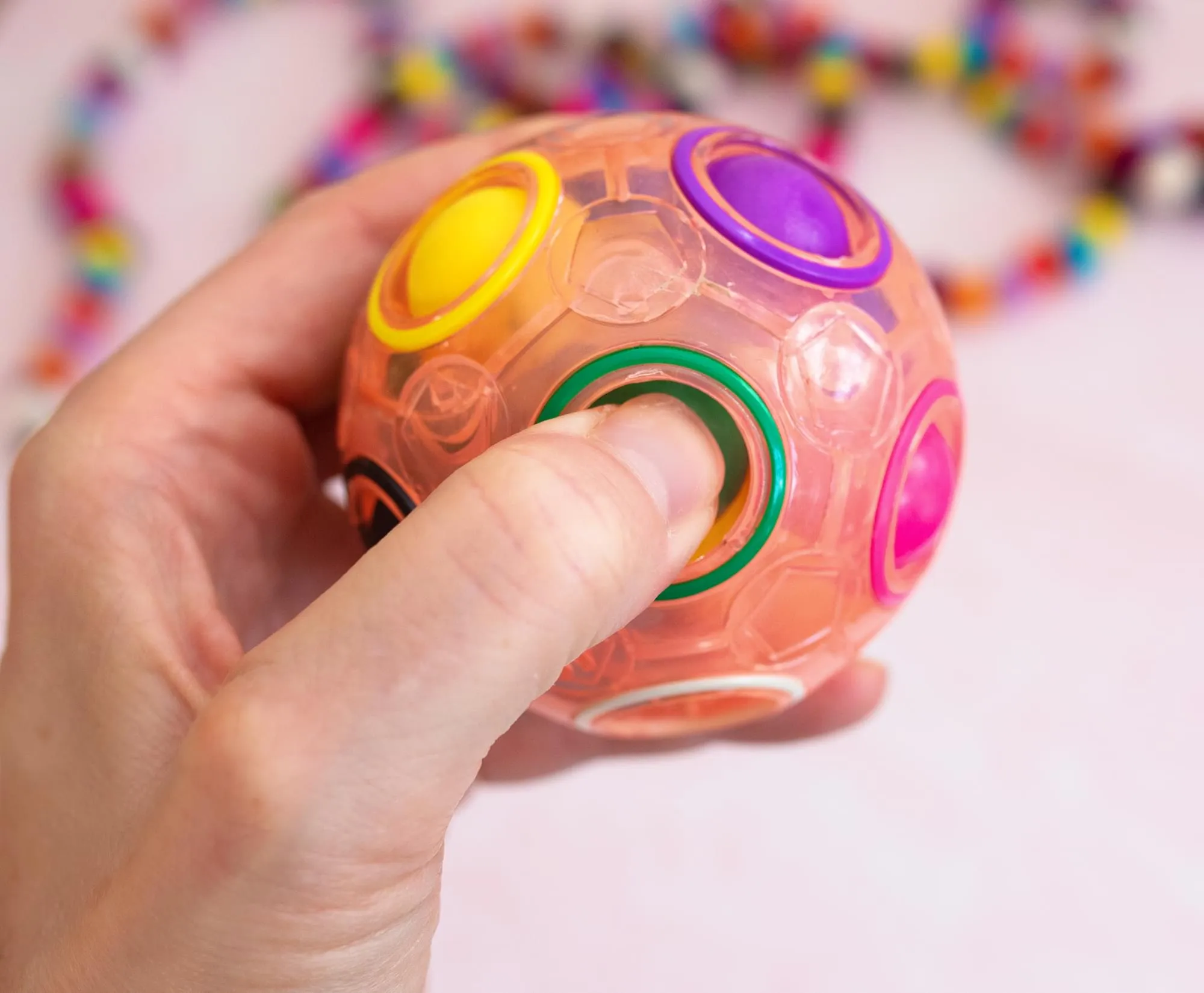 Magic Rainbow Puzzle Ball Plastic Fidget Toy