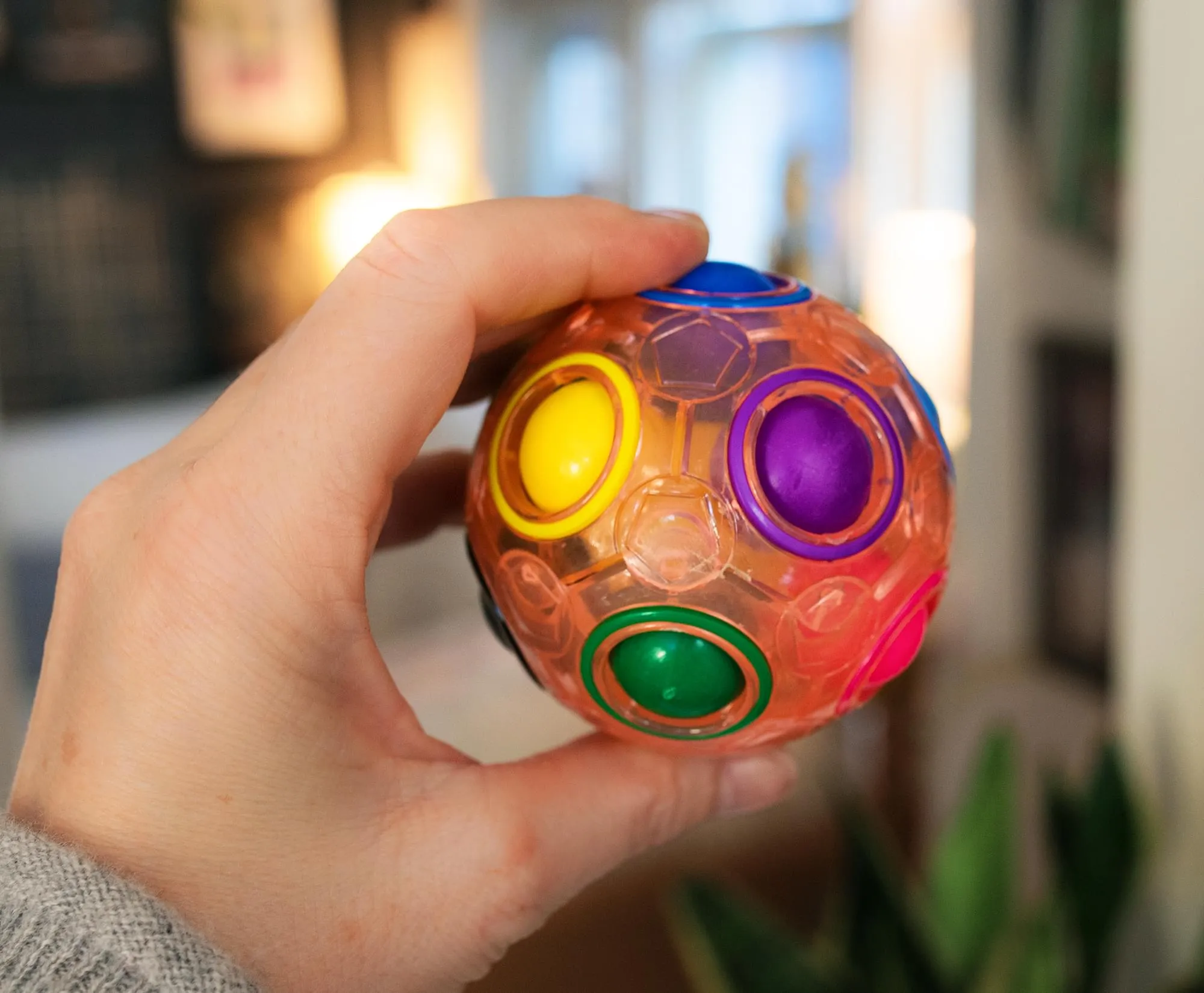 Magic Rainbow Puzzle Ball Plastic Fidget Toy