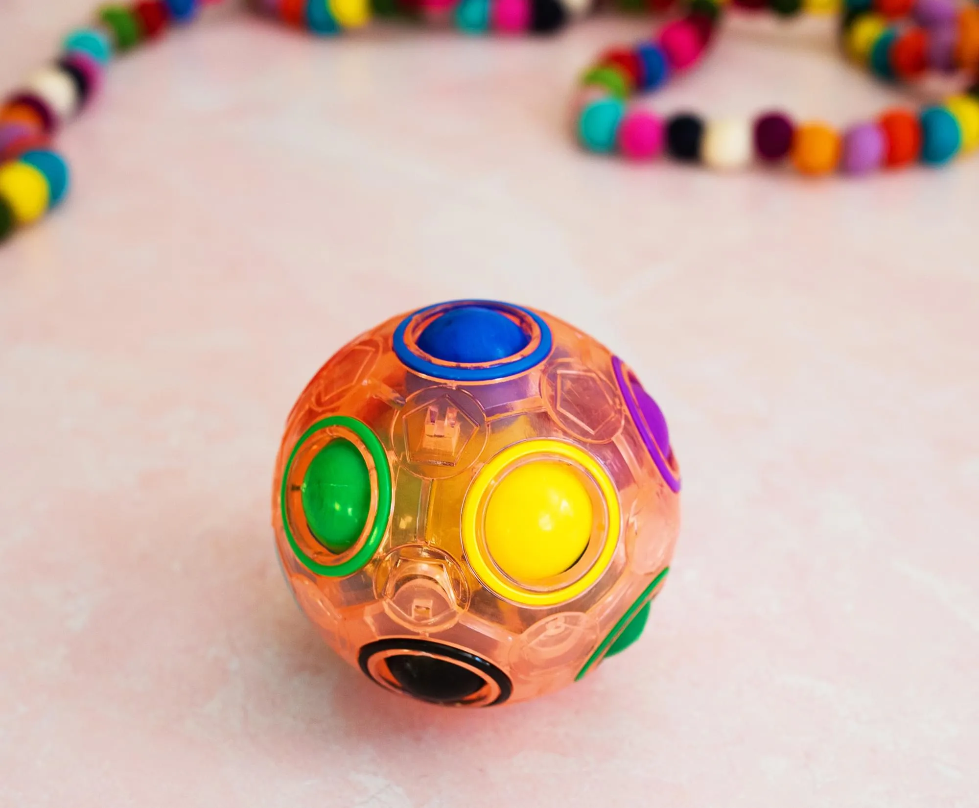 Magic Rainbow Puzzle Ball Plastic Fidget Toy