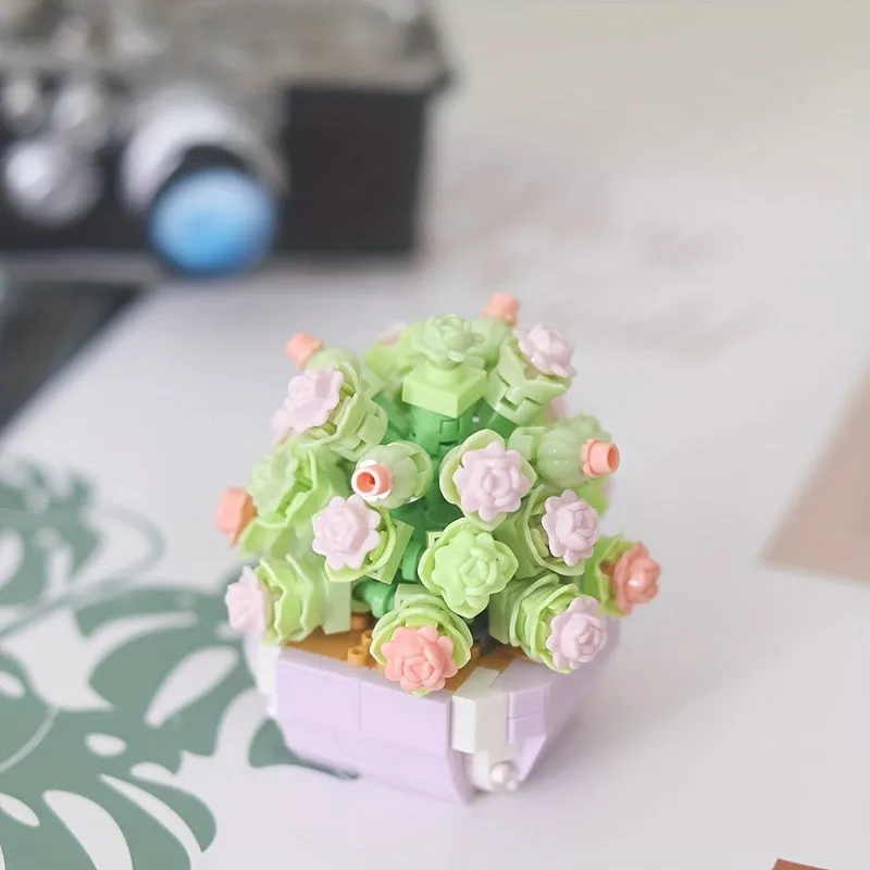 Miniature Succulent Potted Cactus Fun Puzzle Toy  Decor