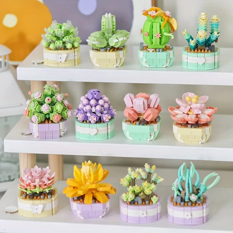 Miniature Succulent Potted Cactus Fun Puzzle Toy  Decor