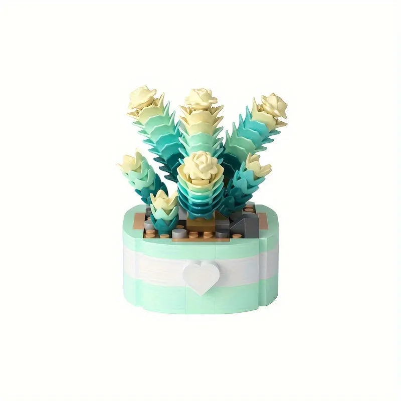 Miniature Succulent Potted Cactus Fun Puzzle Toy  Decor