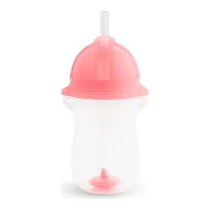 Munchkin Any Angle Click Lock Weighted Straw Trainer Cup - Light Pink (10 oz)