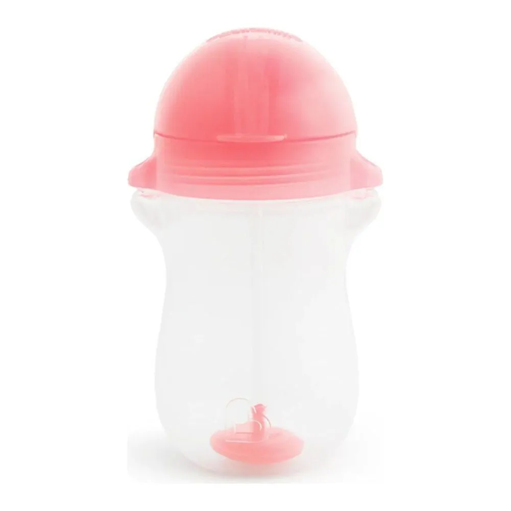 Munchkin Any Angle Click Lock Weighted Straw Trainer Cup - Light Pink (10 oz)