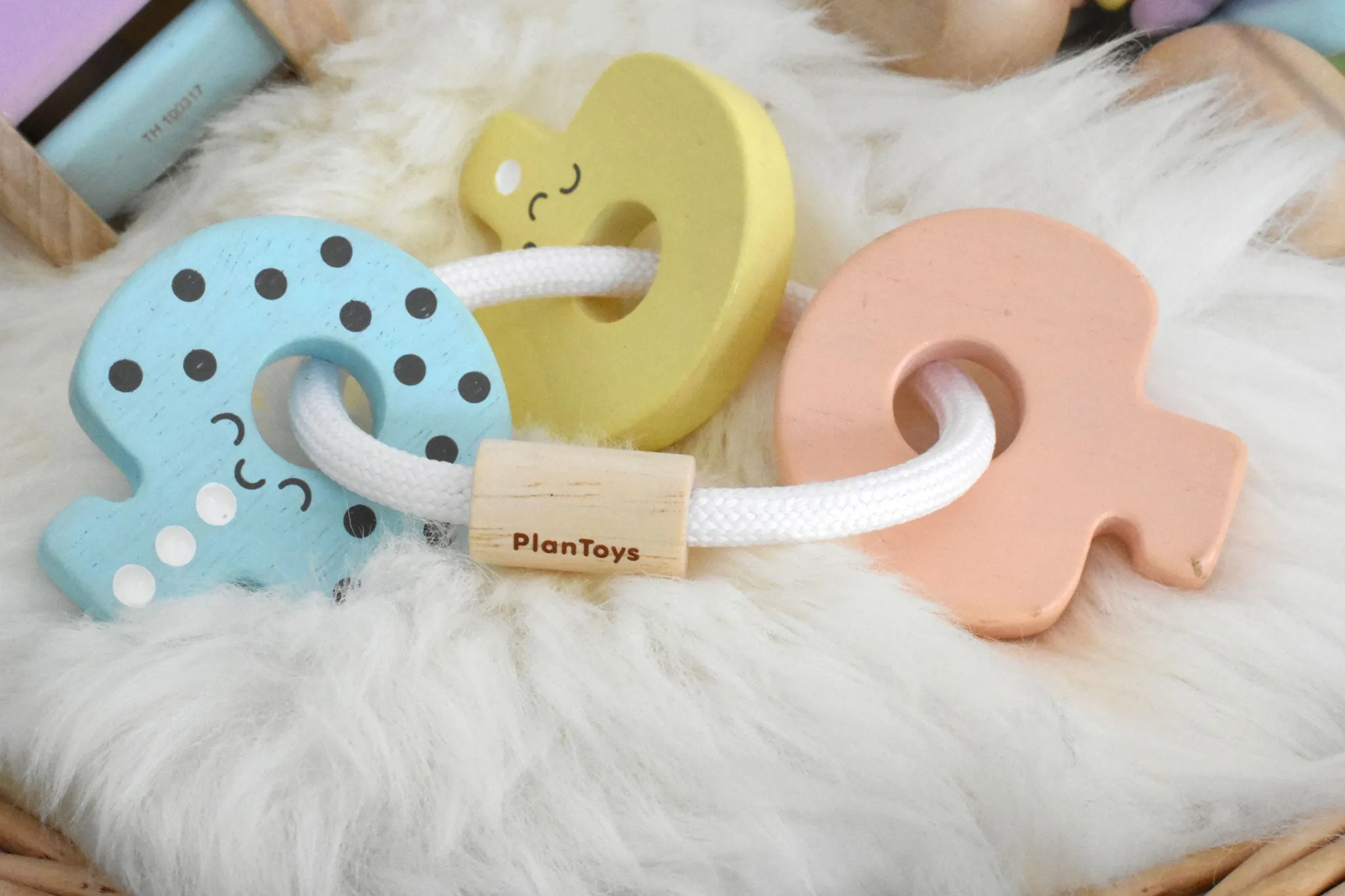 PlanToys Pastel Baby Key Rattle