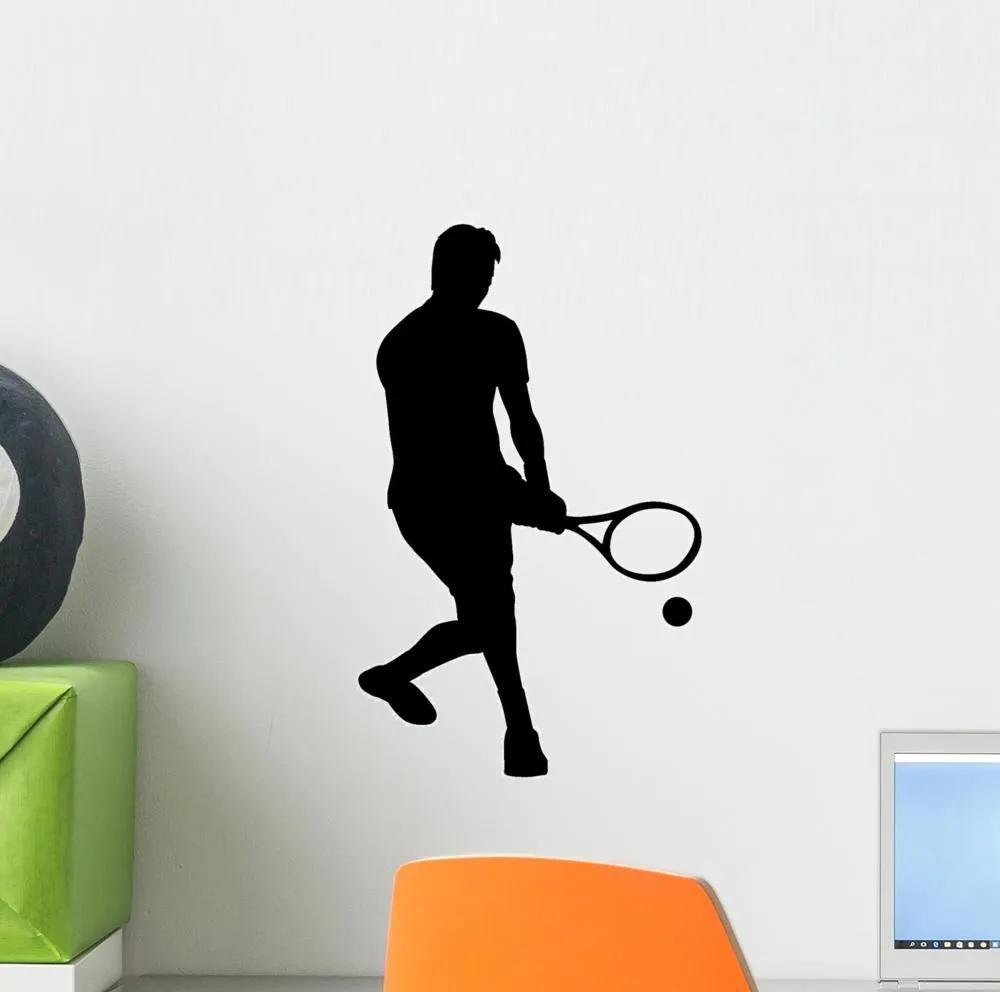 Sports Silhouette Tennis Sports Wall Decal