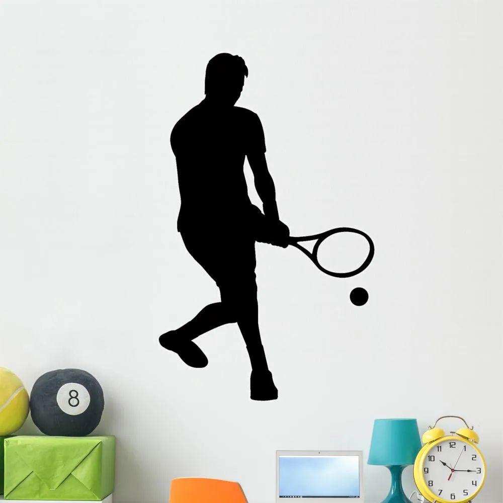 Sports Silhouette Tennis Sports Wall Decal