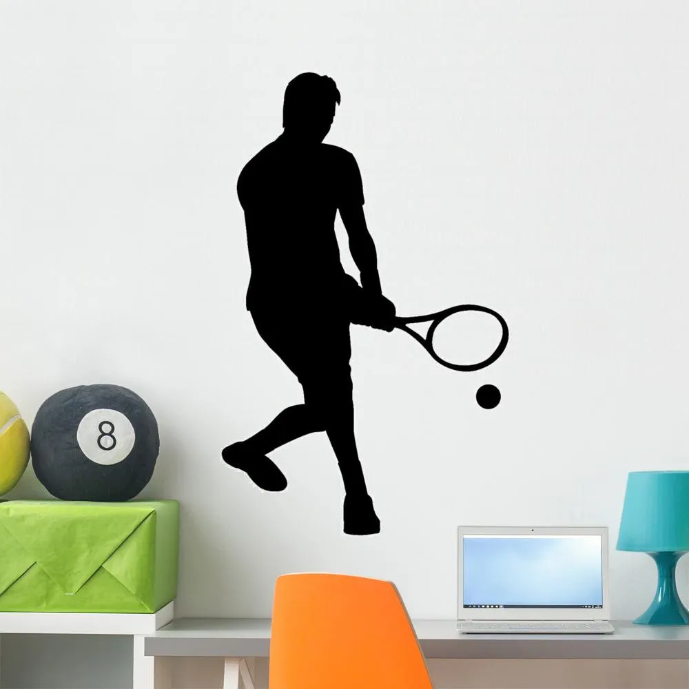 Sports Silhouette Tennis Sports Wall Decal