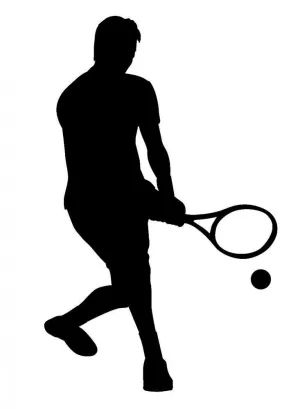 Sports Silhouette Tennis Sports Wall Decal