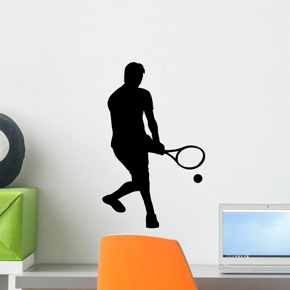 Sports Silhouette Tennis Sports Wall Decal