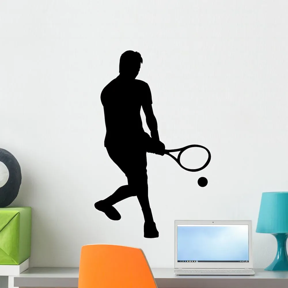 Sports Silhouette Tennis Sports Wall Decal