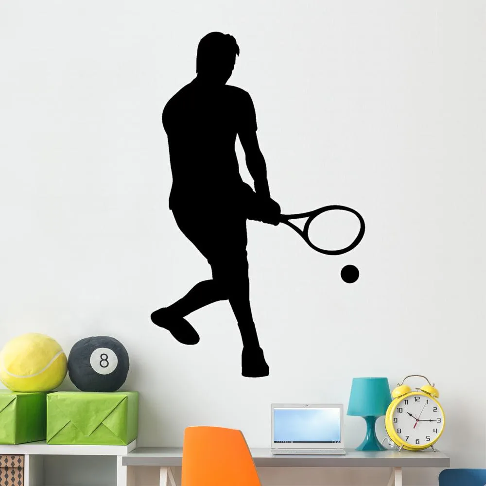 Sports Silhouette Tennis Sports Wall Decal