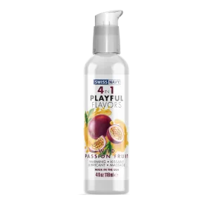 Swiss Navy 4 In 1 Playful Flavors Wild Passion Fruit Lube - 4 oz